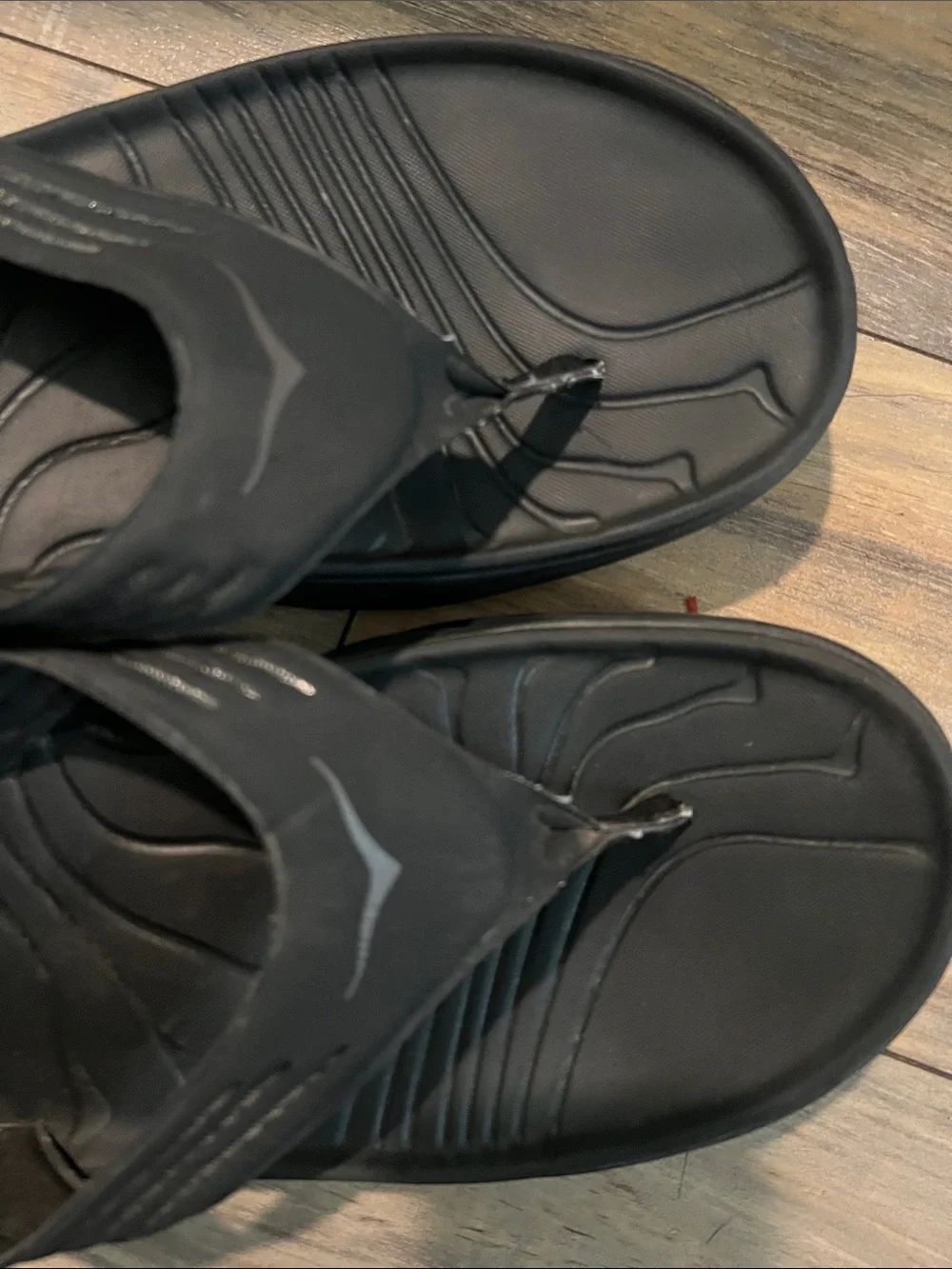 Hoka Men's Black Slip-On Flip Flops size 11.5